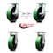 Service Caster 8 Inch Green Poly on Cast Iron Caster Brakes/Swivel Locks and 2 Rigid SCC, 2PK SCC-35S820-PUB-GB-SLB-BSL-2-R-2 - alternate 3